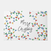 Colorful Festive Merry-kerstlampje Deurmat (Voorkant)