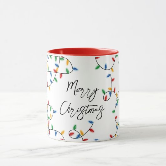 Colorful Festive Merry-kerstlampje Mok (Midden)