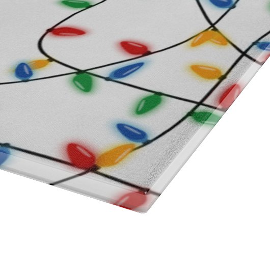 Colorful Festive Merry-kerstlampje Snijplank (Hoek)