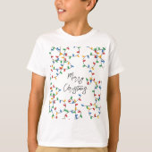 Colorful Festive Merry-kerstlampje T-shirt (Voorkant)