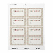 Colorful Festive Merry-kerstrectangle - cadeautje Etiket (Full Sheet)