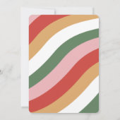 Colorful Festive Retro kerstparty Kaart (Achterkant)