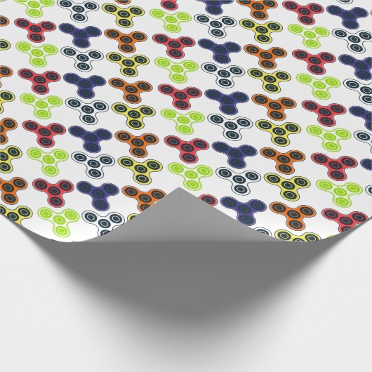 Colorful Fidget Spinner Collectie Cadeaupapier (Hoek)