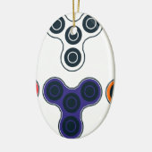 Colorful Fidget Spinner Collectie Keramisch Ornament (Links)