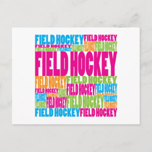 Colorful Field Hockey Briefkaart