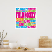 Colorful Field Hockey Poster (Keuken)