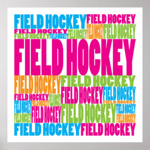 Colorful Field Hockey Poster