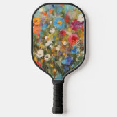 Colorful Field of Wildflowers Custom Name Pickleball Paddle (Achterkant)