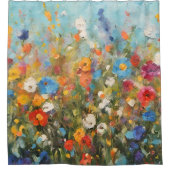 Colorful Field of Wildflowers Douchegordijn (Voorkant)