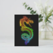 Colorful fierce dragon briefkaart (Staand voorkant)