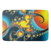 Colorful Fiery Fractal Monogram Badmat (Voorkant)