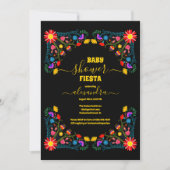 Colorful Fiesta Baby shower Mexicaanse bloemen Kaart (Voorkant)