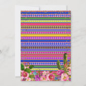 Colorful Fiesta boy, meisjesverjaardagsuitnodiging Kaart (Achterkant)