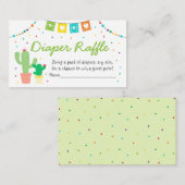 Colorful Fiesta Cactus Baby shower Diaper Raffle Informatiekaartje (Voorkant / Achterkant)