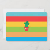 Colorful Fiesta Cactus Maracas Wedding Shower Kaart (Achterkant)