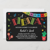 Colorful Fiesta Cactus Maracas Wedding Shower Kaart (Voorkant)