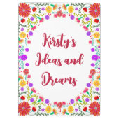 Colorful Fiesta Mexican Floral Lijst Klembord (Achterkant)
