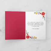 Colorful Fiesta Mexican Floral Lijst Moederdag Kaart (Binnen)