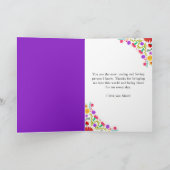 Colorful Fiesta Mexican Floral Lijst Moederdag Kaart (Binnen)