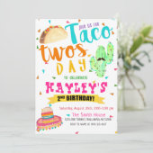 Colorful Fiesta Taco, tweedaagse feestdag Kaart (Staand voorkant)