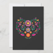Colorful Fiesta Vrijgezellenfeest Mexicaanse bloem Kaart (Achterkant)