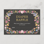 Colorful Fiesta Wildflower Garden Diaper Raffle Informatiekaartje (Voorkant)