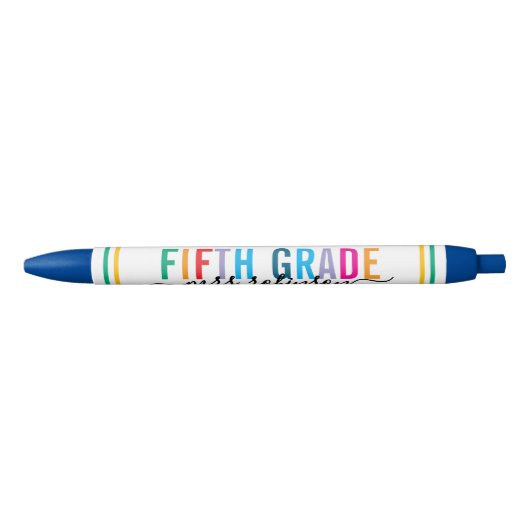 Colorful Fifth Grade Teacher Pen with Custom Name (Voorkant)