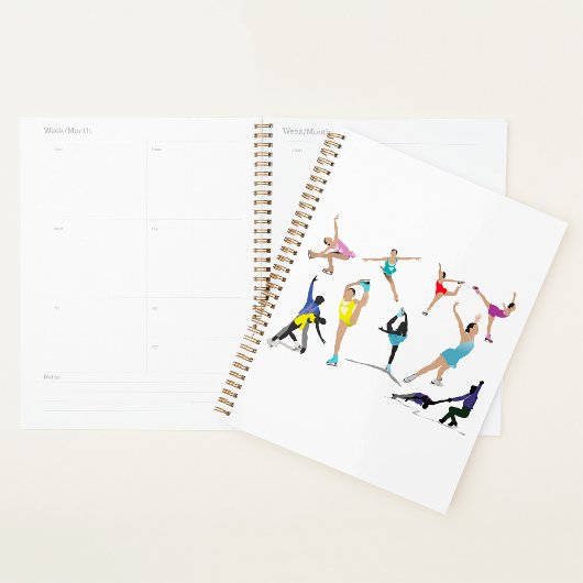Colorful Figure Skating Ice Skaters in Motion Planner