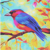 Colorful Finch Art Sticker (Voorkant)