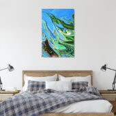 Colorful Fine Art | Beste abstracte meesterwerk Canvas Afdruk (Insitu (Slaapkamer))