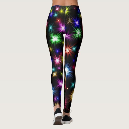 Colorful Fire Works Leggings (Achterkant)