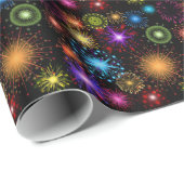 Colorful Fireworks Nieuwjaar Cadeaupapier (Rol Hoek)