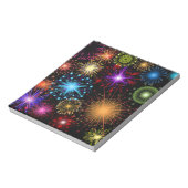 Colorful Fireworks Nieuwjaar Notitieblok (Linkerzijde)