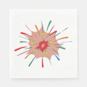 Colorful Fireworks Paper Napkins Servet (Voorkant)