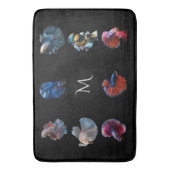 Colorful Fish aangepaste monogram badmatten (Voorkant Verticaal)