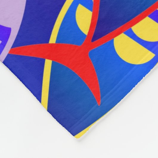 Colorful Fish Art Deco Design Fleece Deken (Hoek)