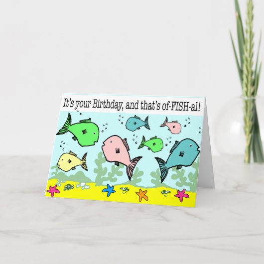 Colorful Fish Birthday Card Kaart (Voorkant)
