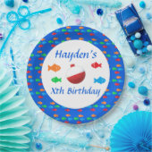 Colorful Fish Birthday Paper Bord (Feest)