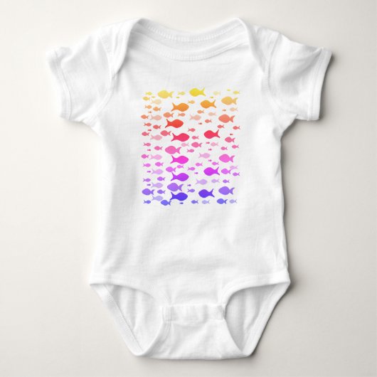 Colorful Fishes Baby Jersey Bodysuit (Voorkant)