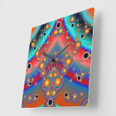 Colorful Fizzy Bubbles Vierkante Klok (Hoek)