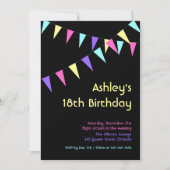 Colorful Flags 18th Birthday Invitation Kaart (Voorkant)