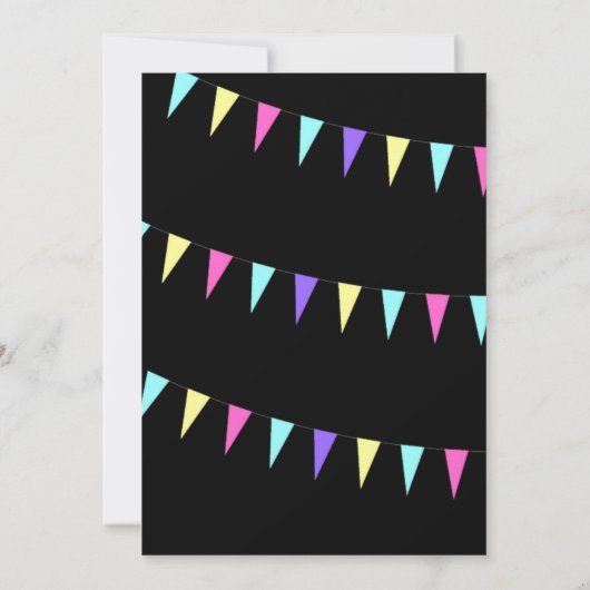 Colorful Flags 18th Birthday Invitation Kaart (Achterkant)