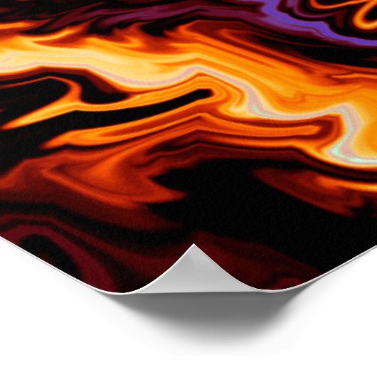Colorful Flames Fractal Poster (Hoek)
