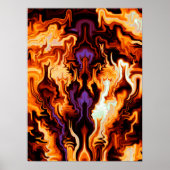Colorful Flames Fractal Poster (Voorkant)