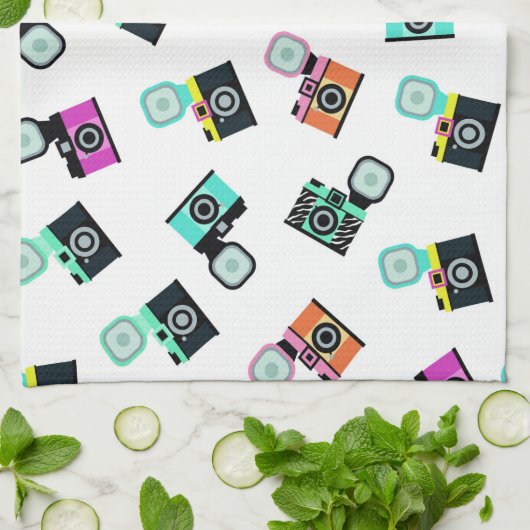 Colorful Flash Camera Drink Placemats Theedoek (Gevouwen)