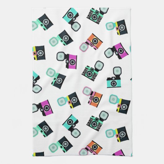 Colorful Flash Camera Drink Placemats Theedoek (Verticaal)