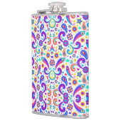 Colorful flask with a vibrant pattern  heupfles (Links)