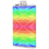 Colorful flask with abstract rainbow pattern heupfles (Links)