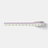 Colorful Flip Flop Pattern Ribbon Grosgrain Lint (Voorkant)