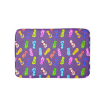 Colorful Flip Flop Sandals Pattern Paars